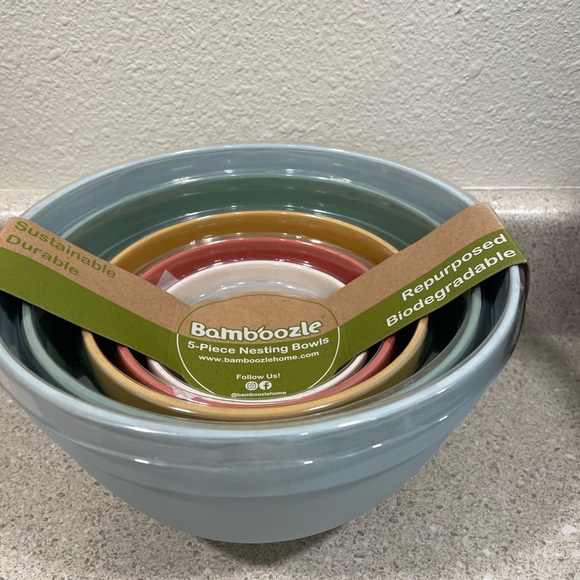 NEW Bamboozle 5-Piece Nesting Bowls - See description $65 Value - Picture 2 of 5